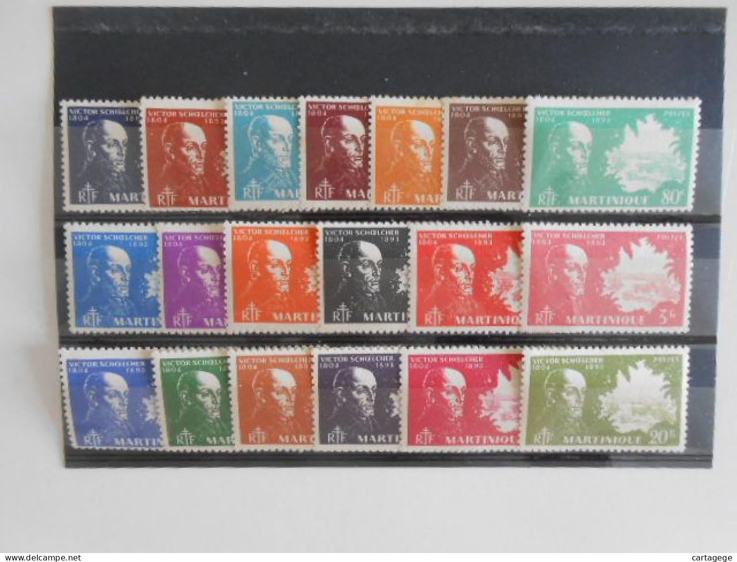 MARTINIQUE YT 199/217 EFFIGIE DE VICTOR SCHOELDER* - Unused Stamps