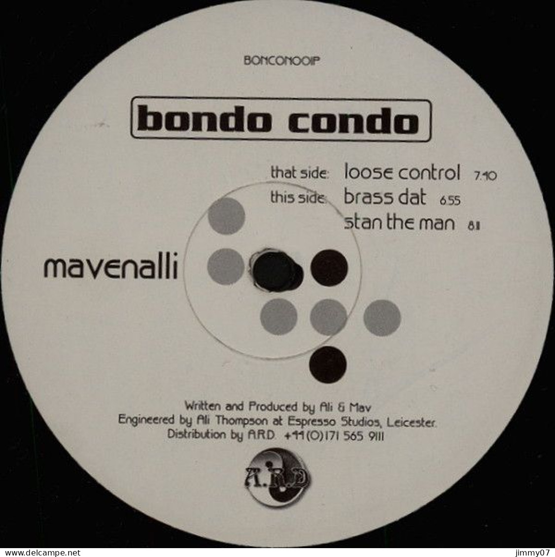 Mavenalli - Bondo Condo (12", Promo) - 45 Rpm - Maxi-Single