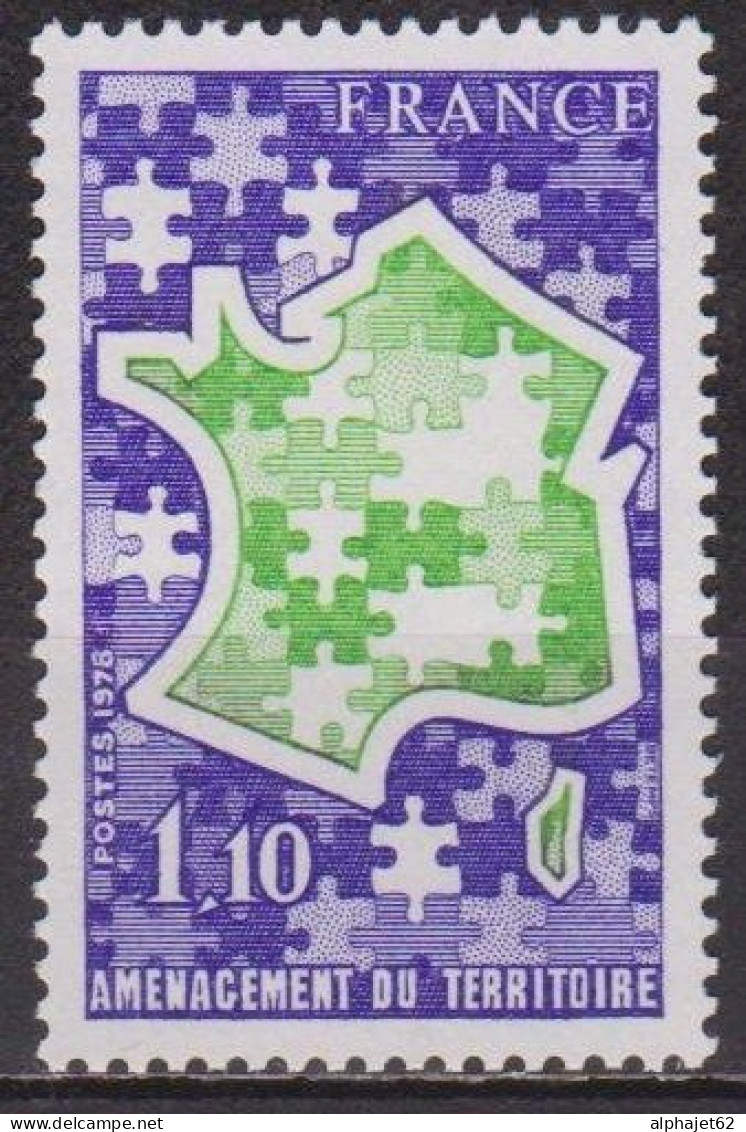 Carte, DATAR - FRANCE - Aménagement Du Territoire - N° 1995 ** - 1978 - Neufs