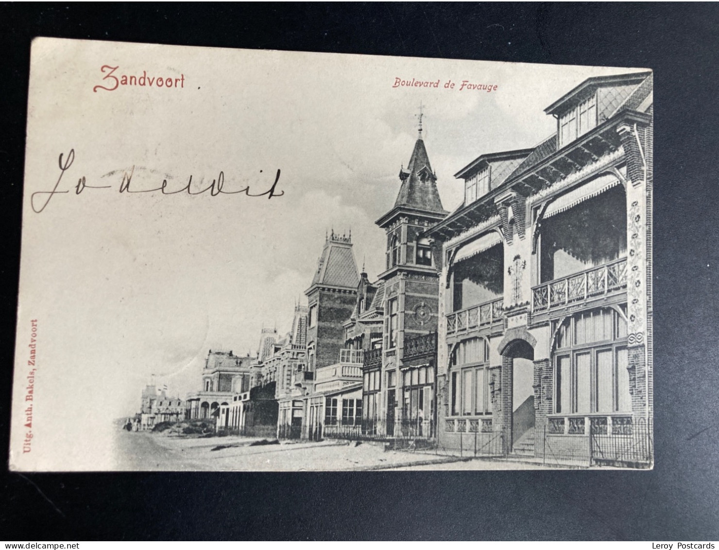 A631 Zandvoort Boulevard De Fauvage 1906 - Zandvoort