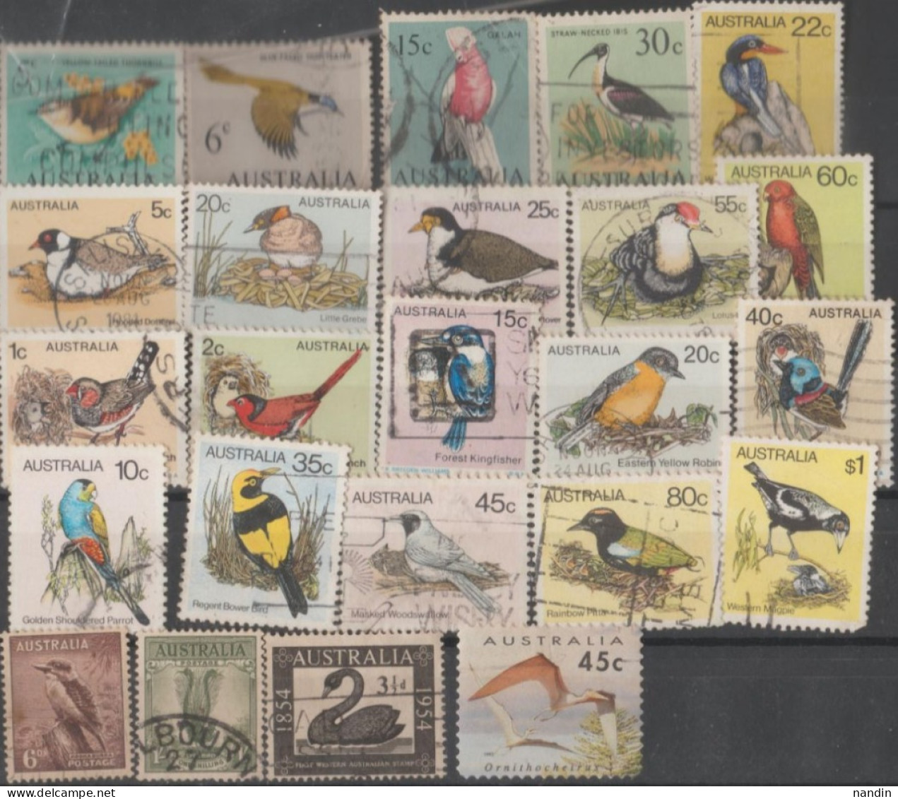 AUSTRALIA USED STAMP LOT ON BIRDS - Collections, Lots & Séries