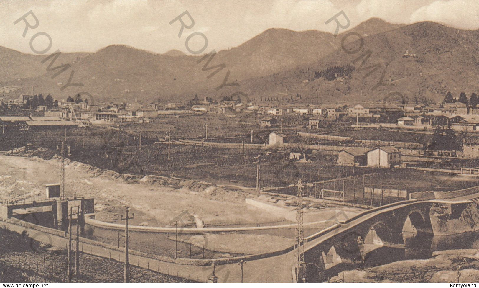 CARTOLINA  C9 NEMBRO,BERGAMO,LOMBARDIA-PONTE SERIO-PANORAMA (RIPRODUZIONE)-FORMATO PICCOLO-STORIA,NON VIAGGIATA - Bergamo