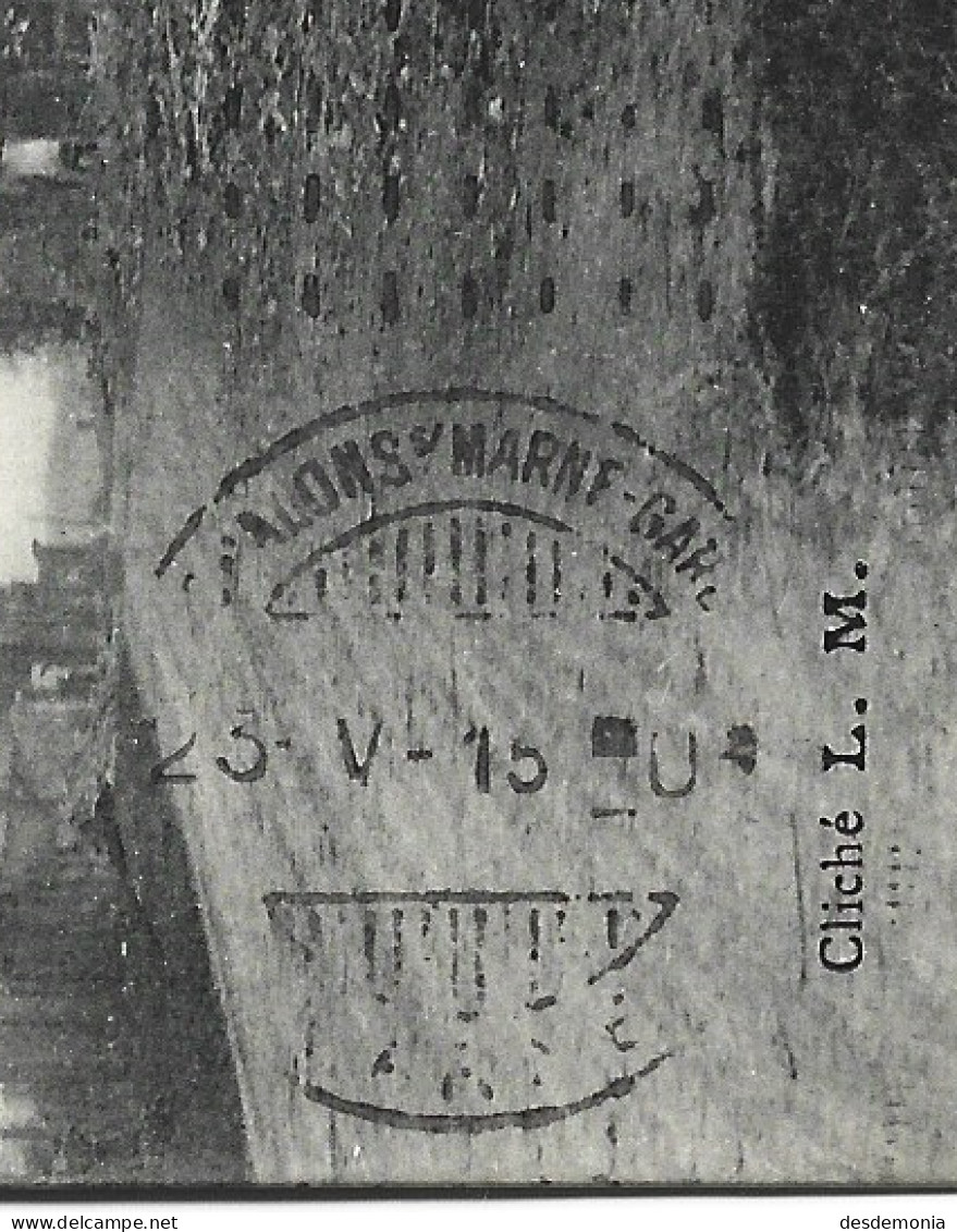 France Yvert 146 – 147 Ossl Semeuse Camée Croix Rouge Flamme Chalon Sur Marne En Arrivé 151A Du 23,5,15 - Tarifas Postales