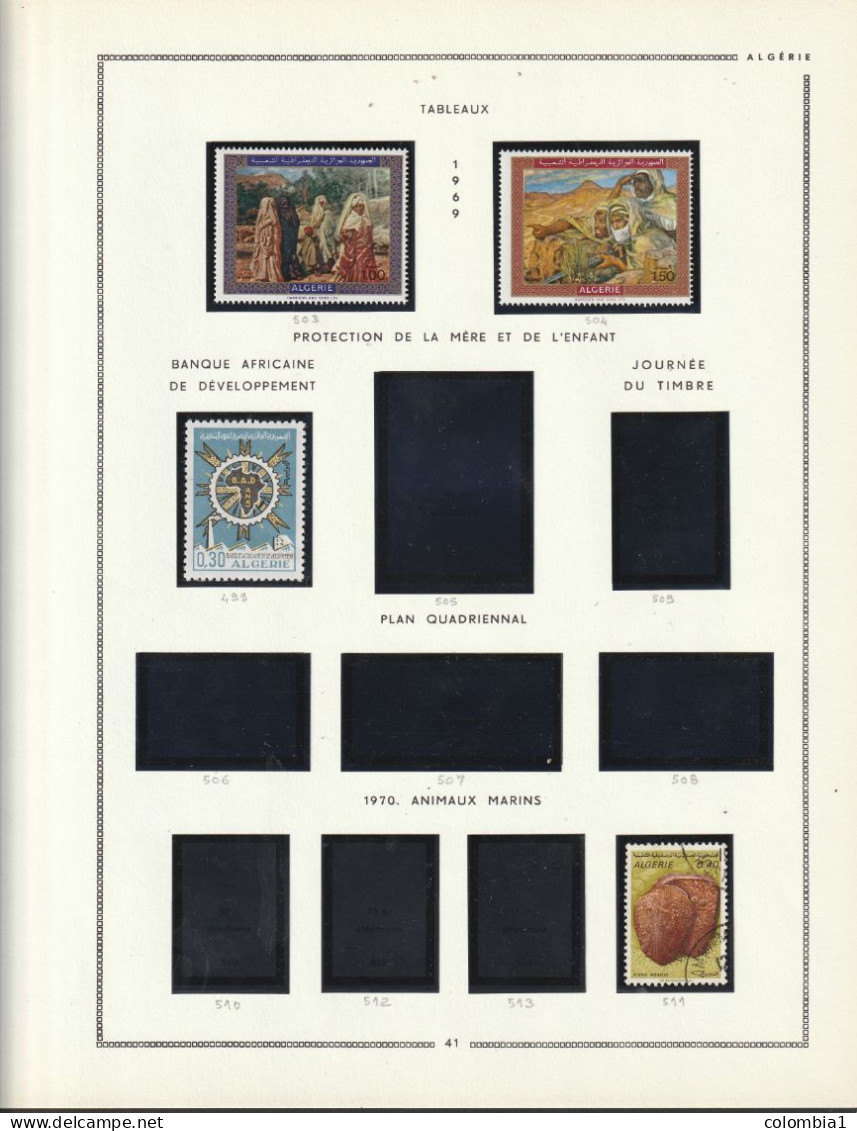 ALGERIE  Collection de 1962 à 1973 Neufs ** et Ob (voir description)