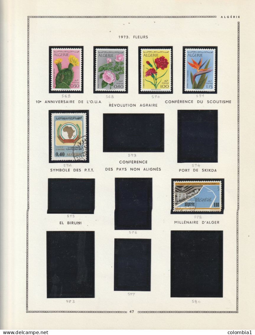 ALGERIE  Collection de 1962 à 1973 Neufs ** et Ob (voir description)