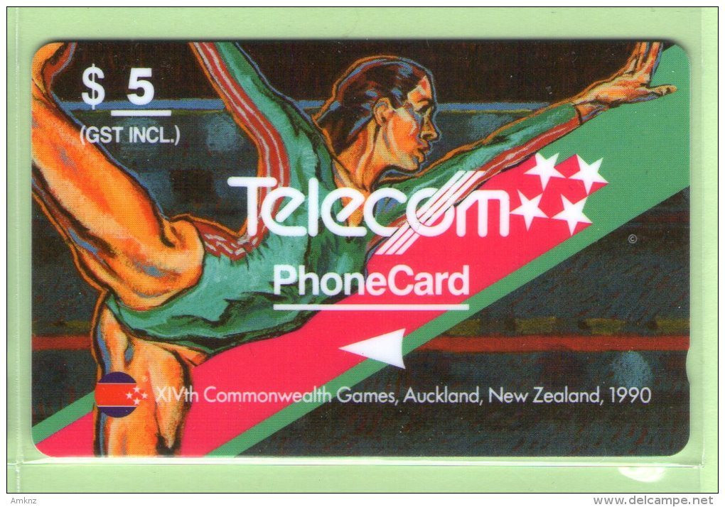 New Zealand - 1990 Commonwealth $5 Gymnastics - NZ-G-16 - VFU - Nieuw-Zeeland