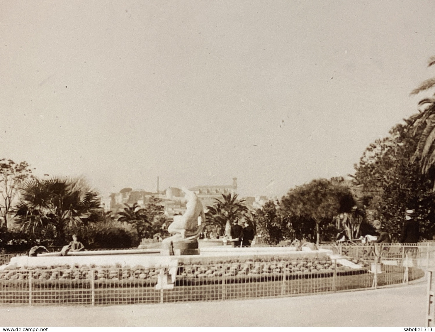 PHOTO SNAPSHOT 1930 Cannes Les Jardins De Cannes, Statut Monument Palmiers. - Lugares