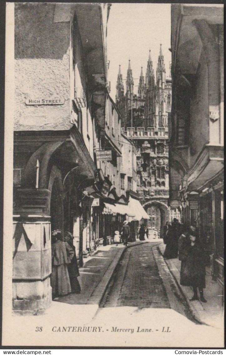 Mercery Lane, Canterbury, Kent, C.1920 - Lévy Et Neurdein Postcard LL38 - Canterbury