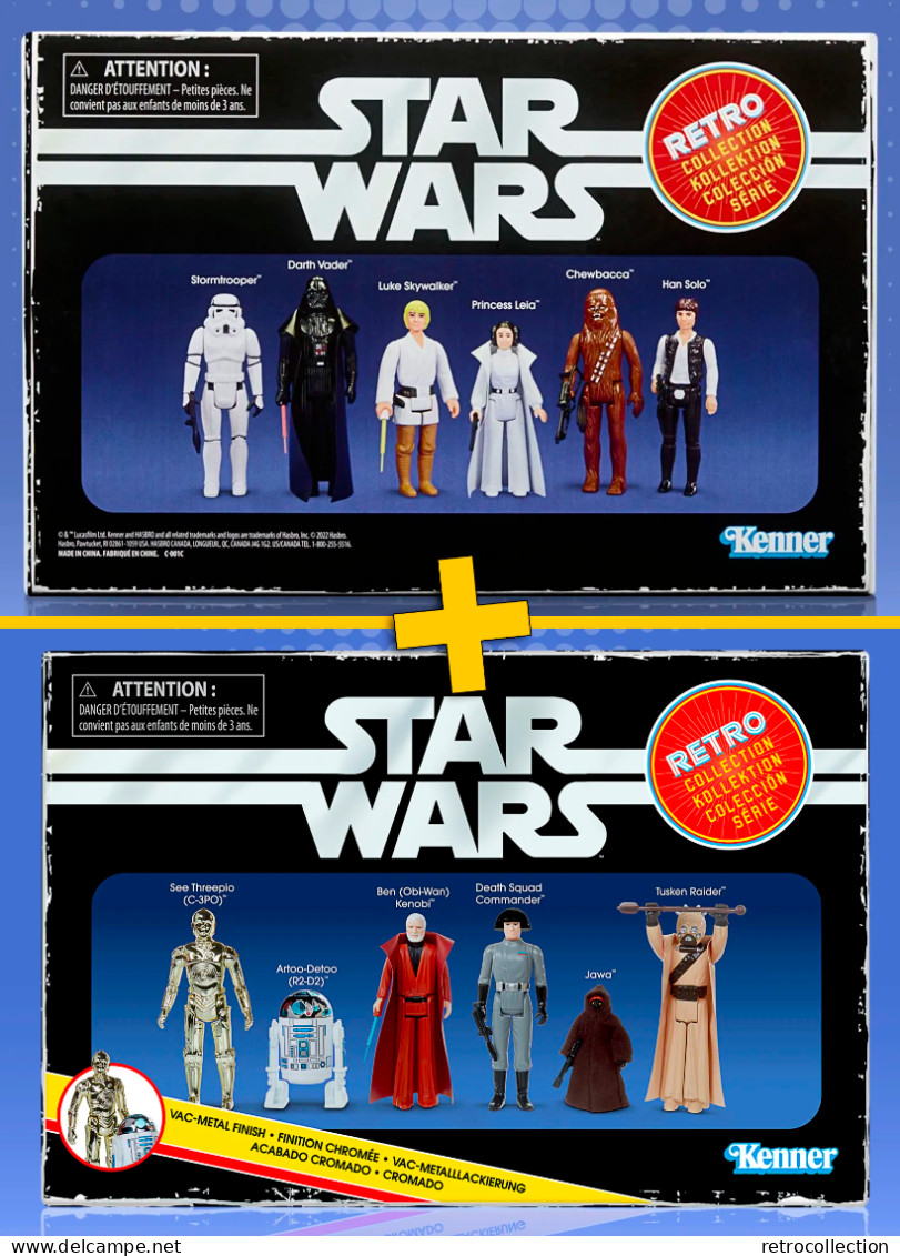 STAR WARS 4 - 2 Coffrets Collector De 12 Figurines / Hasbro Retro Collection Multipack 1 + 2 - 100% NEW - Other & Unclassified