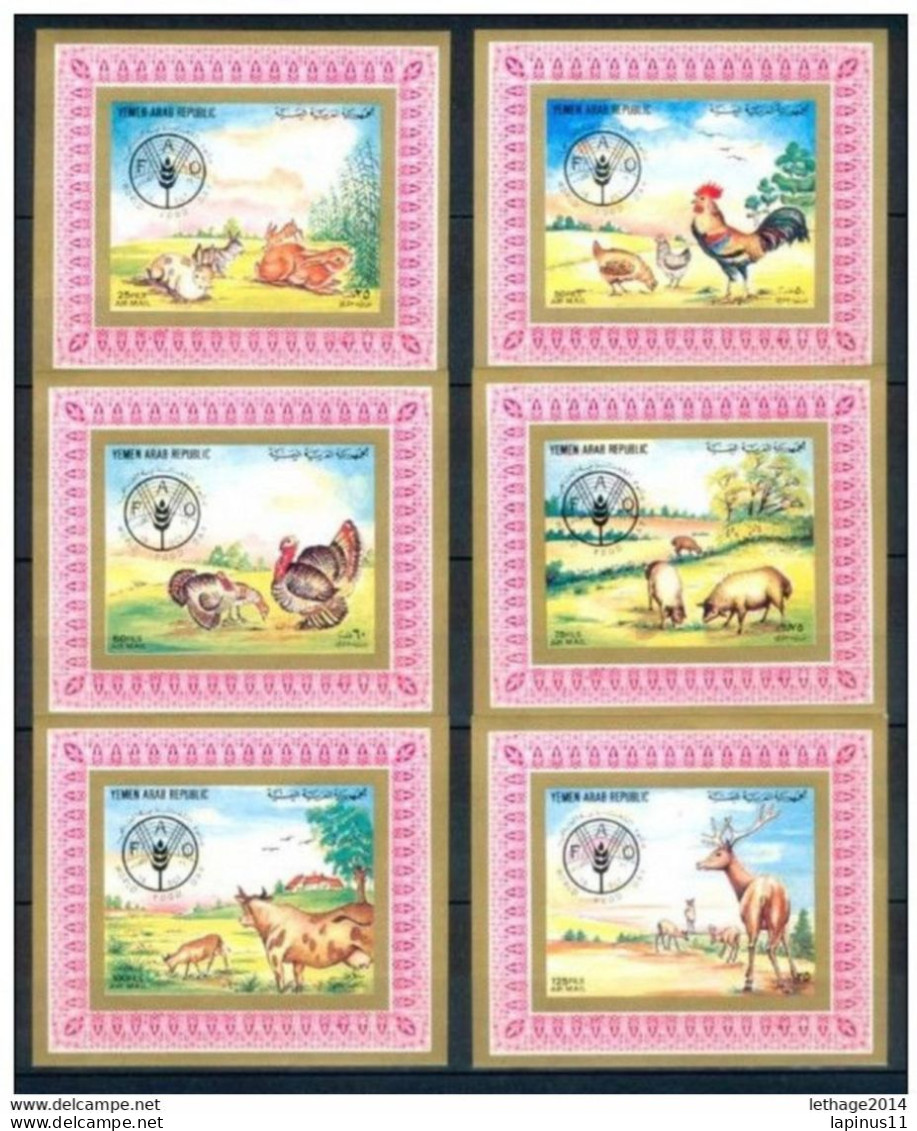 Yemen 1982 World Food Day FAO Deluxe Sheet 6 Values - Jemen