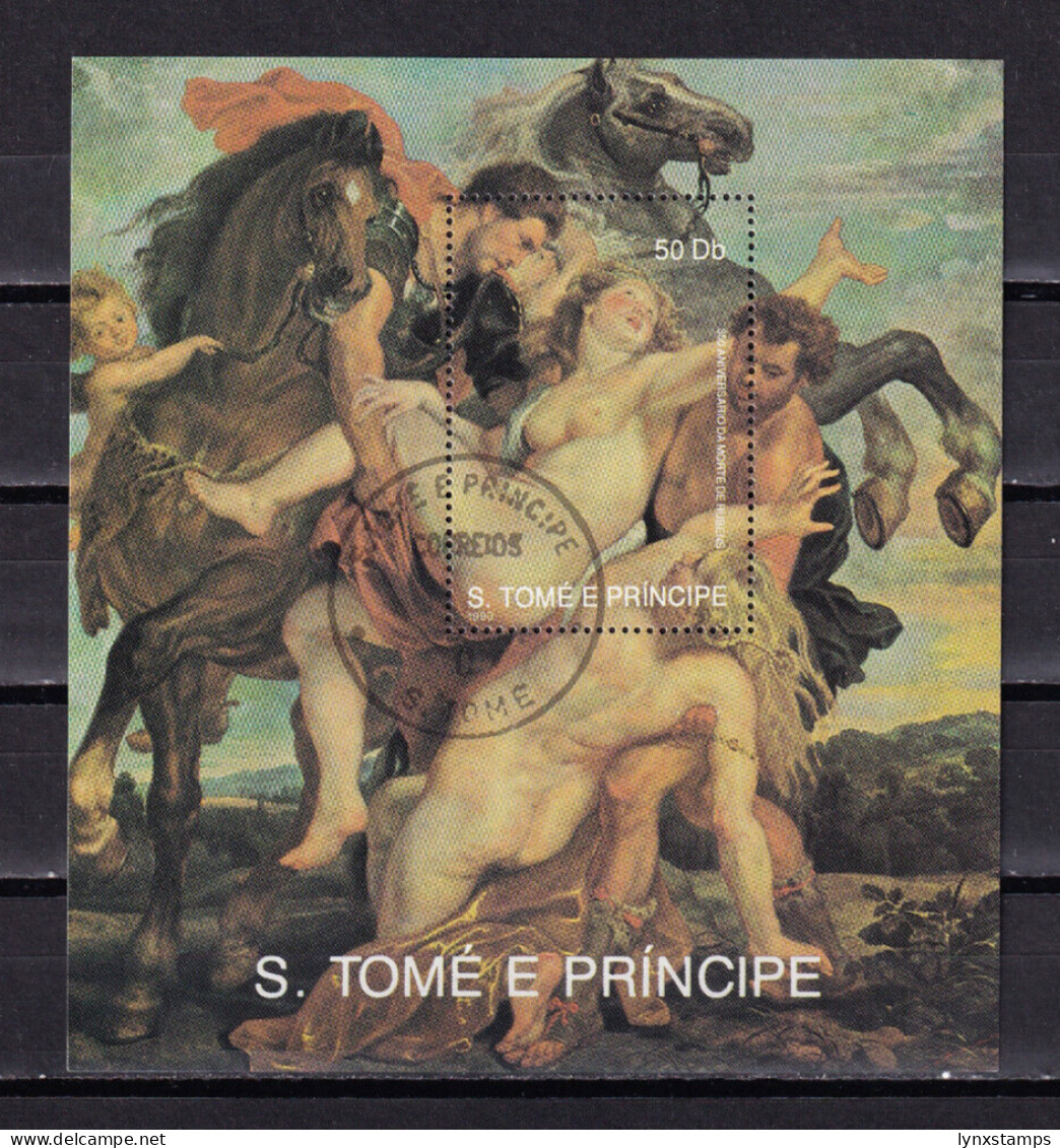 LI07 Sao Tome And Principe 1990 Paintings And Anniversaries Of Famous Painters - Sao Tome Et Principe
