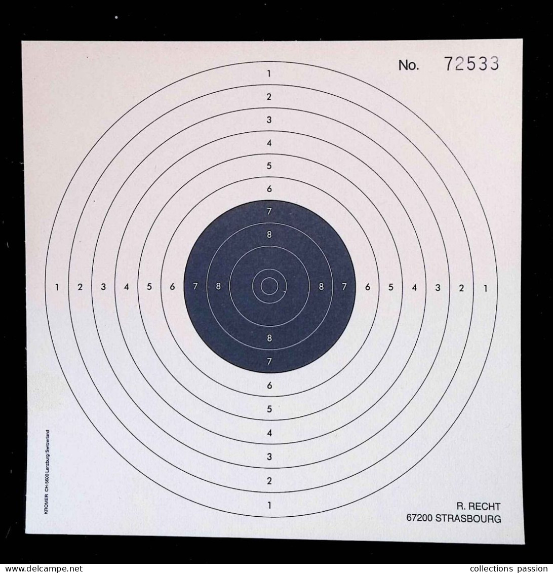 Cible, Sports, Tir Sportif, 170 X 170 Mm, Kromer, 2 Scans, Frais Fr 1.95 E - Sonstige & Ohne Zuordnung