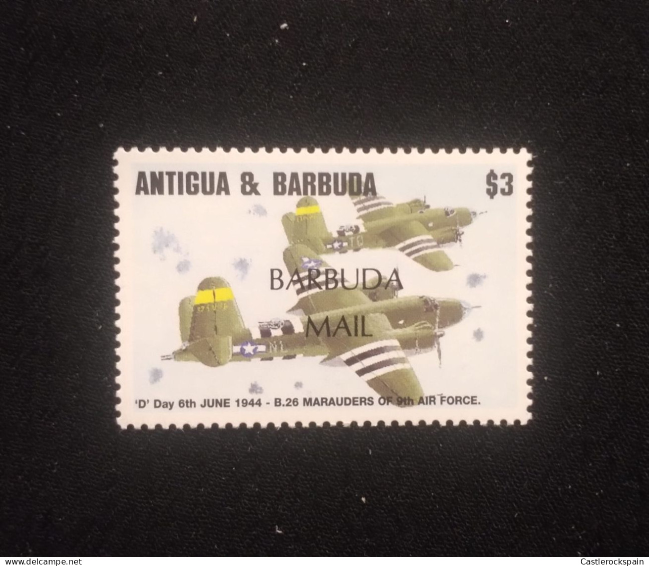 O) 1995 ANTIGUA AND BARBUDA, OLD WAR AIRCRAFT - TWIN-ENGINE BOMBER, MNH - Antigua Und Barbuda (1981-...)