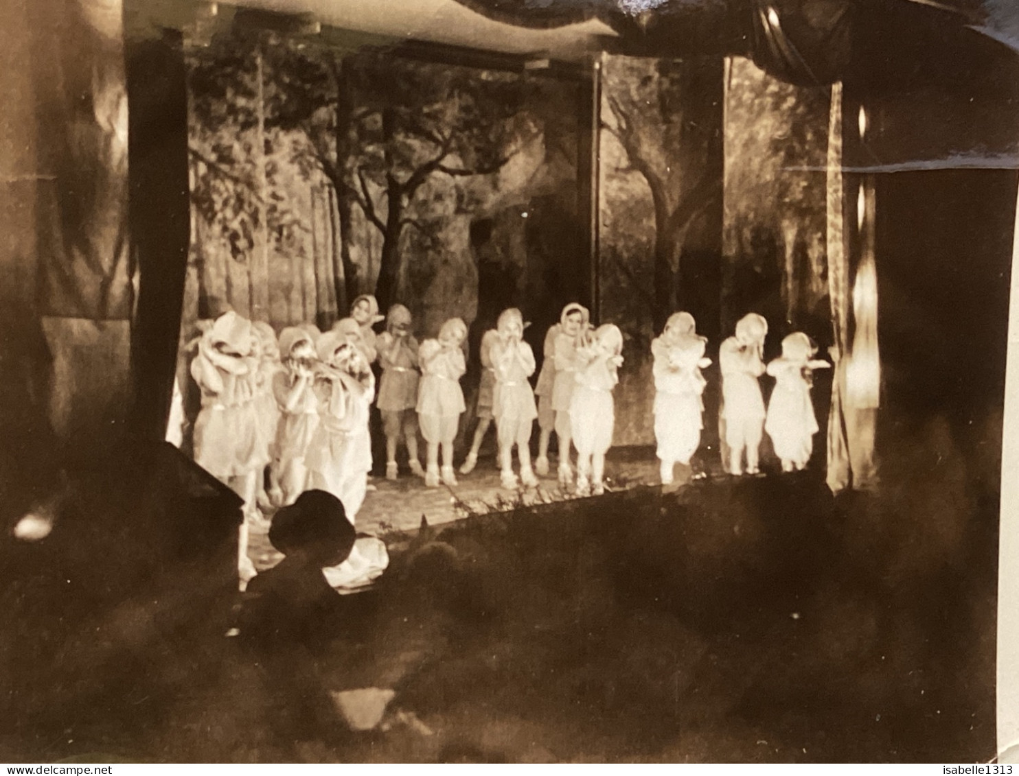 PHOTO SNAPSHOT 1930 Cannes Institution Sainte-Marie, école, Enfant Fille, Garçon Sur La Seine, Spectacle, Déguisé Blanc - Personas Anónimos