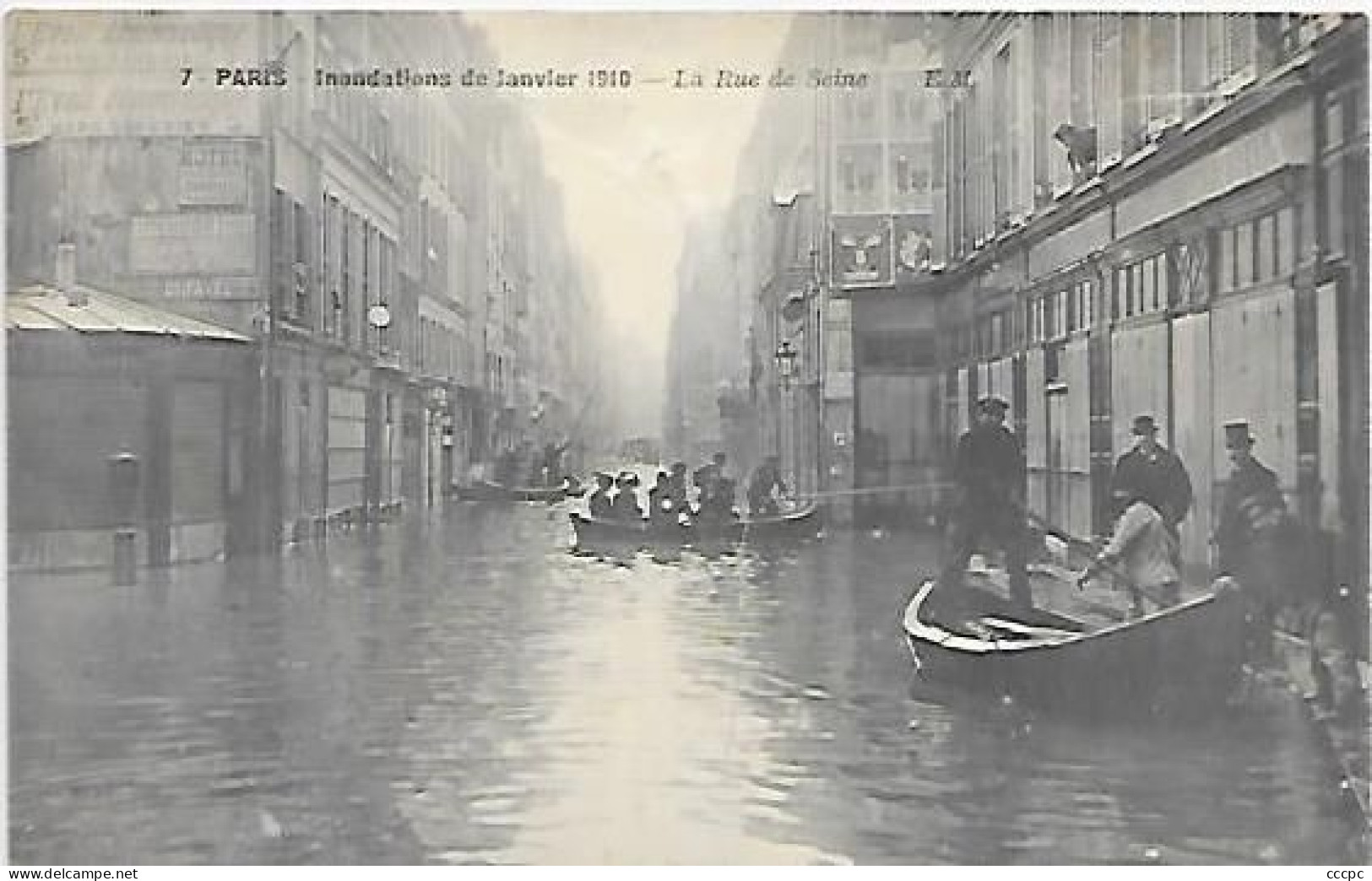 CPA Paris Inondations De Janvier 1910 La Rue De Seine - Paris (06)