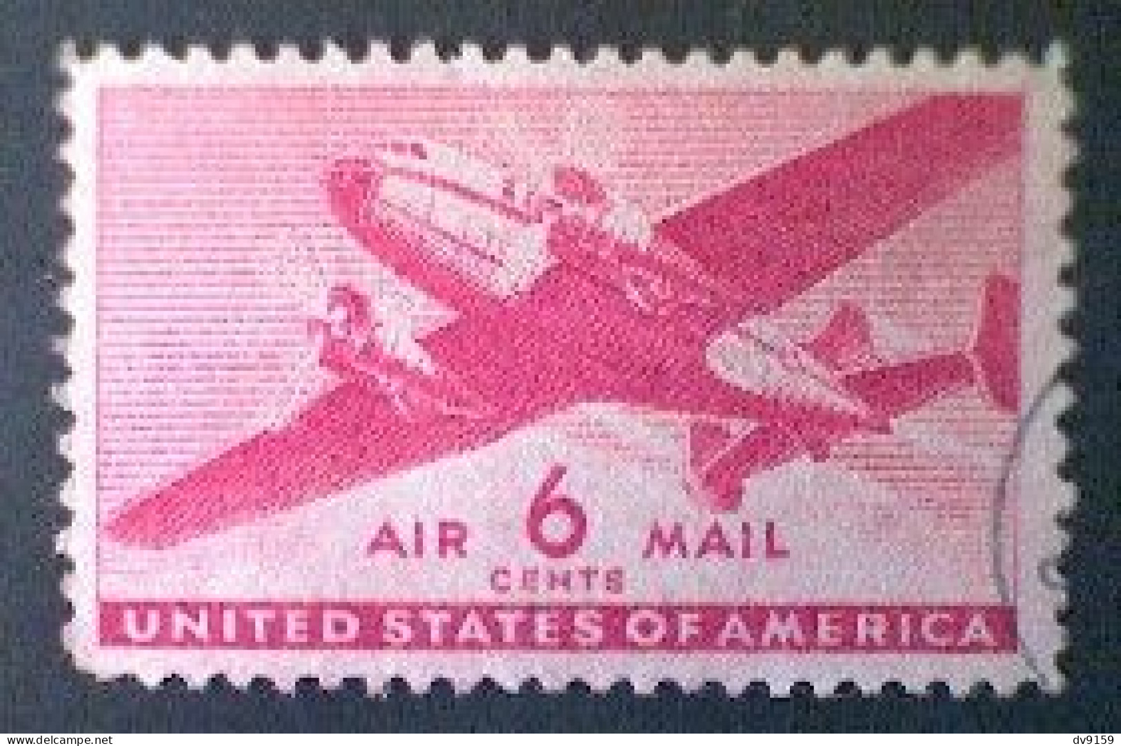 United States, Scott #C25, Used(o), 1941 Air Mail, Transporter Series, 6¢, Carmine - 2a. 1941-1960 Usati