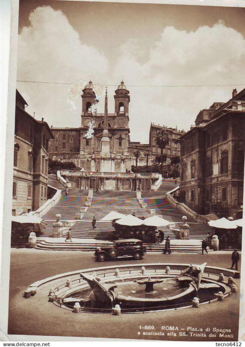 Roma - Piazza Di Spagna E Scalinata Alla Ss.trinita'dei Monti - Viaggiata - Lugares Y Plazas