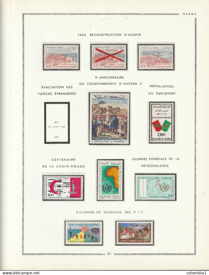 MAROC Collection  1955 à 1970  Neufs ** et Ob (voir description)