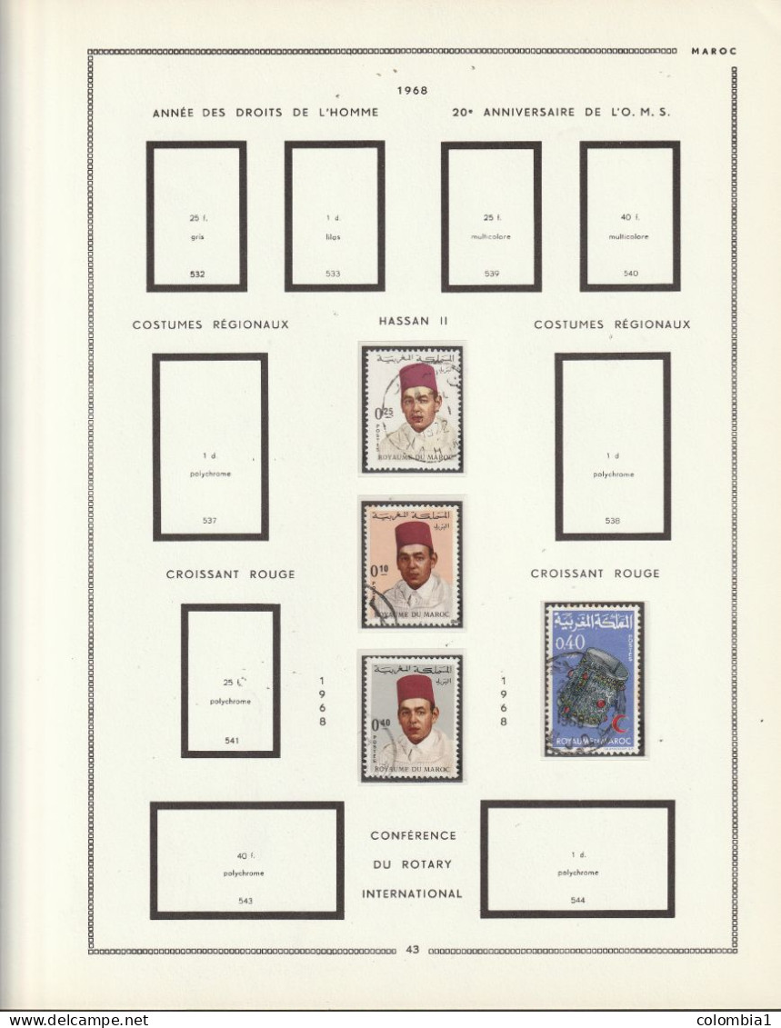 MAROC Collection  1955 à 1970  Neufs ** et Ob (voir description)