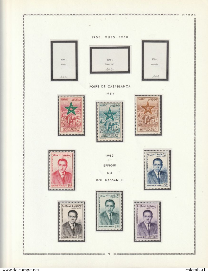 MAROC Collection  1955 à 1970  Neufs ** et Ob (voir description)