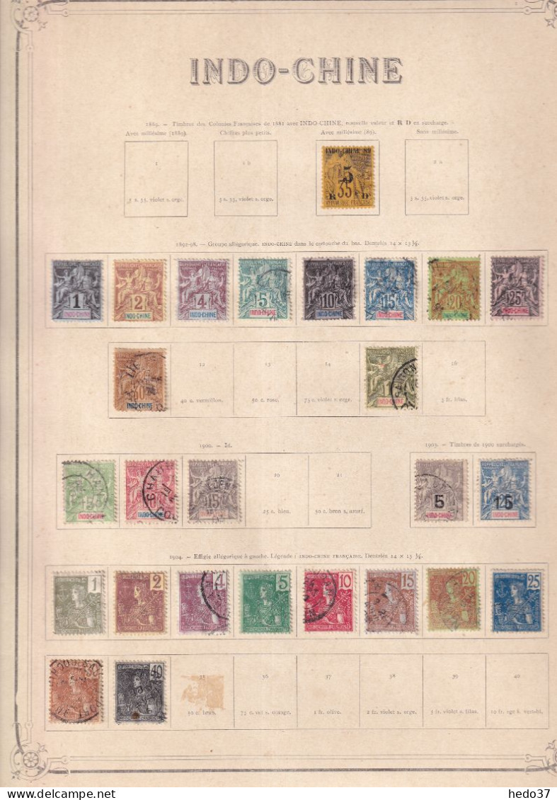 Indochine - Collection - Neufs Sans Gomme / Oblitéré - B/TB - Unused Stamps