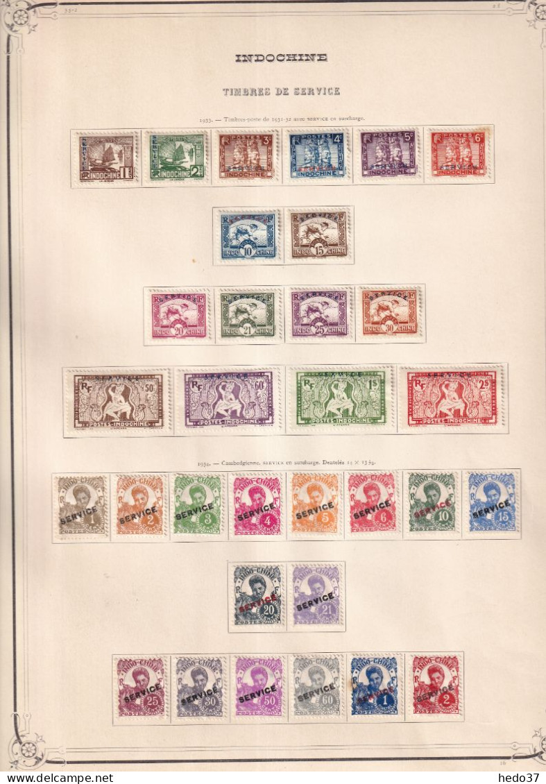 Indochine Service N°1/32 - Neufs Sans Gomme - TB - Unused Stamps