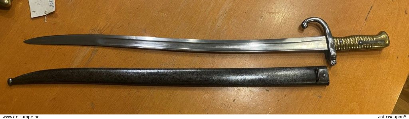 Baïonnette Pour Le Fusil Chasspot. France. M1866 (154) - Knives/Swords