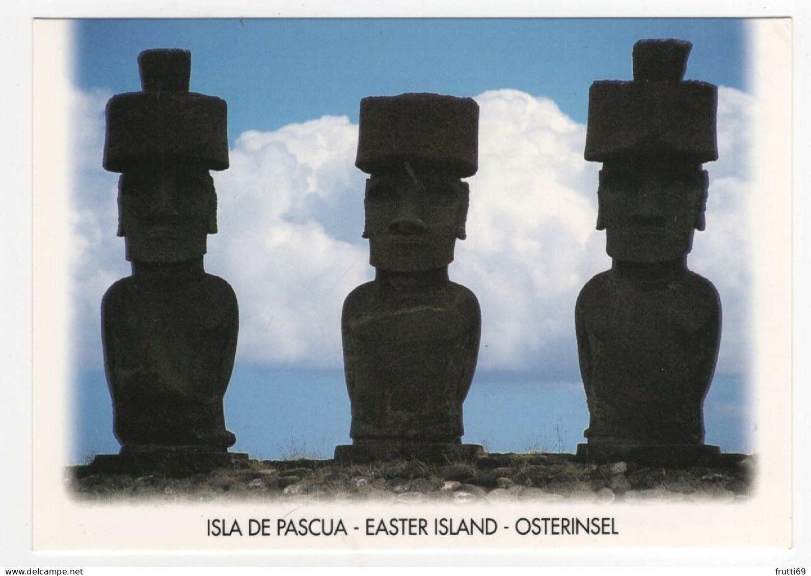 AK 214422 RAPA NUI / EASTER ISLANDS / ISLA DE PASCUA - Anakena . Statues On Ahu Nau Nau - Rapa Nui