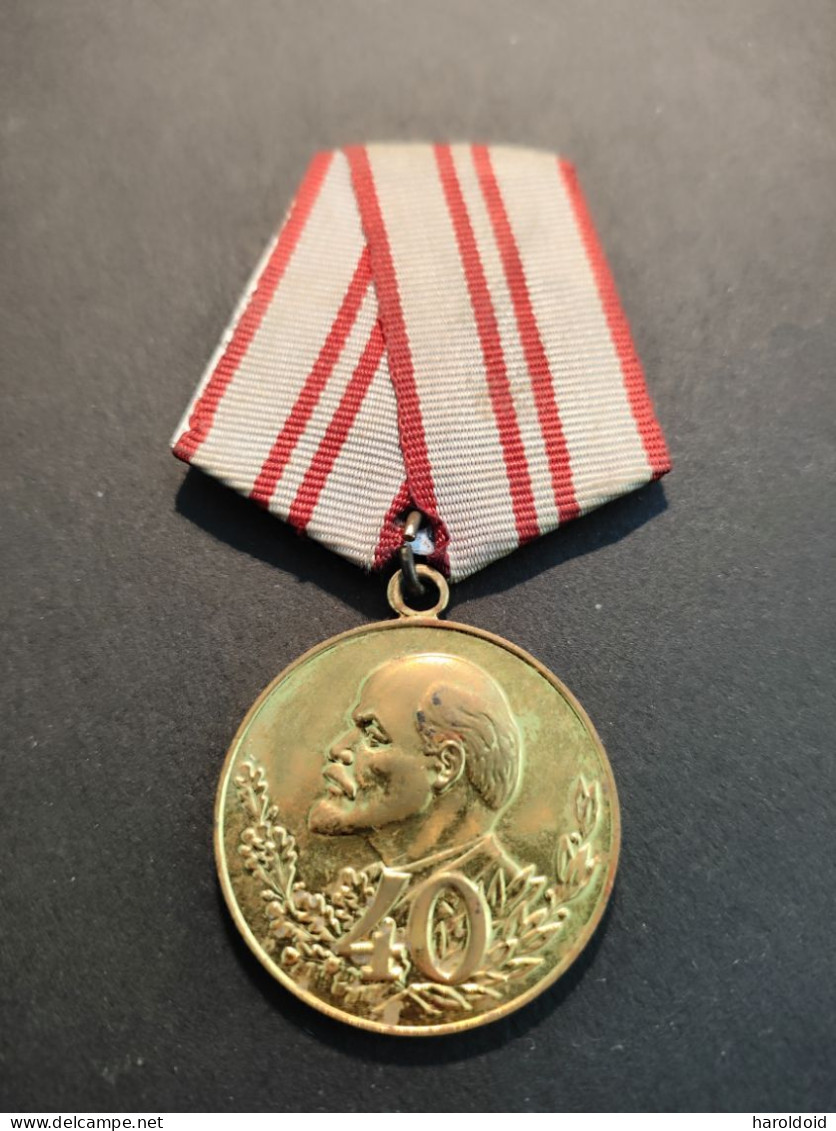 MEDAILLE RUSSE - 40 ANS DE FORCES ARMEES SOVIETIQUES - Rusia