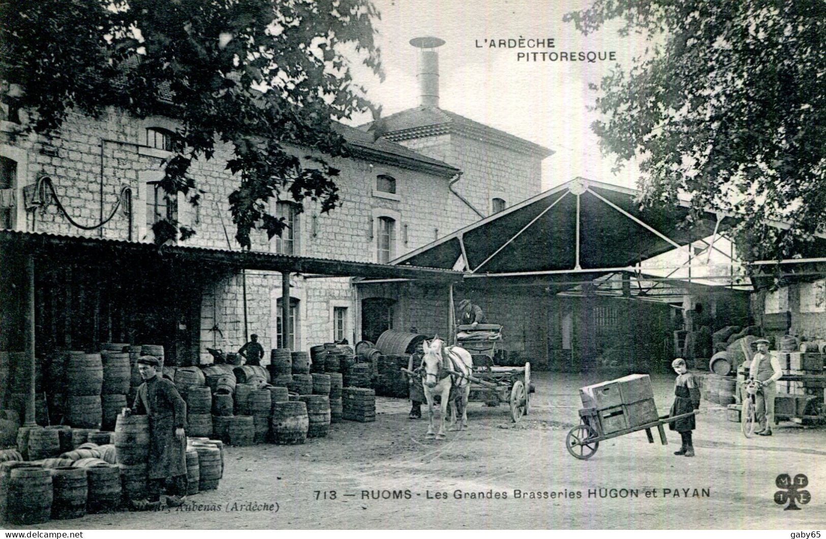 CPA.07.ARDECHE.RUOMS.LES GRANDES BRASSERIES HUGON ET PAYAN. - Ruoms