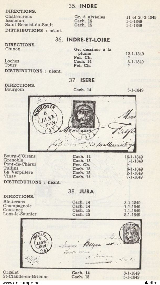 GUY PRUGNON - Répertoire Du 20 C. Noir - Oblitérations Provisoires Et Exceptionnelles Par Départements - Philately And Postal History