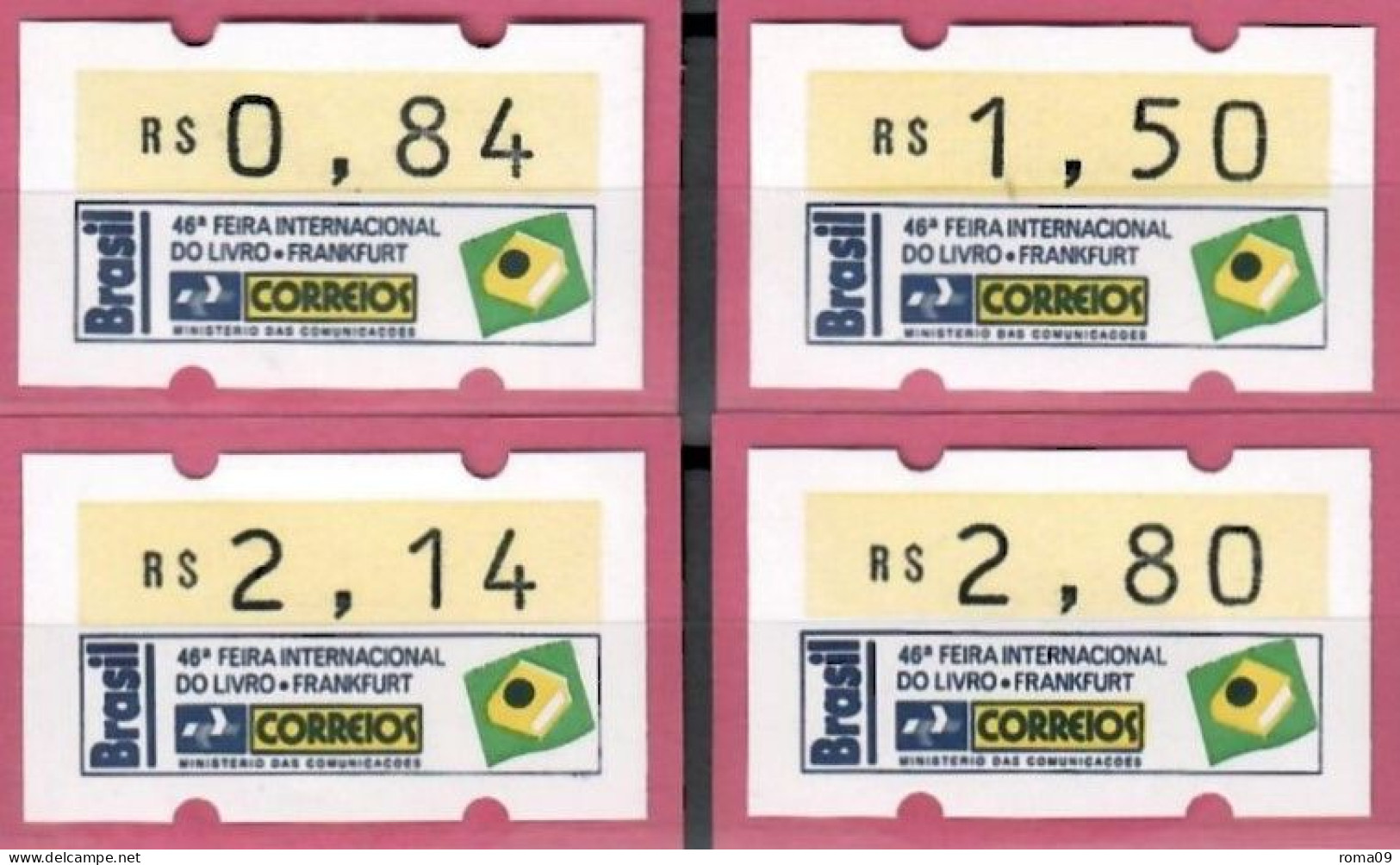 Brasilien, ATM MiNr. 6; Satz 0,84 / 1,50 / 2,14 / 2,80; Postfrisch; B-288 - Franking Labels