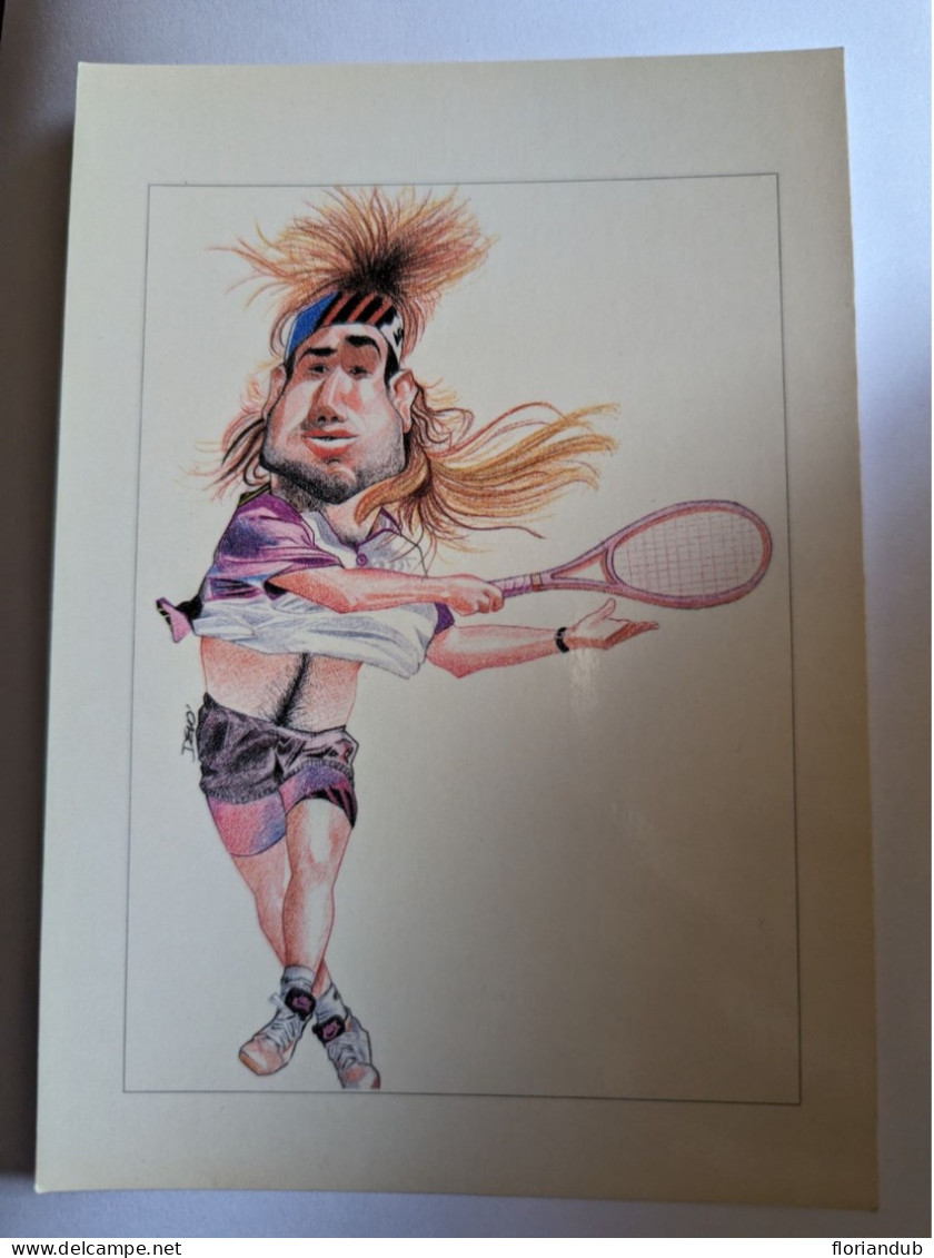 CP - Devo Caricature De André Agassi - Tennis