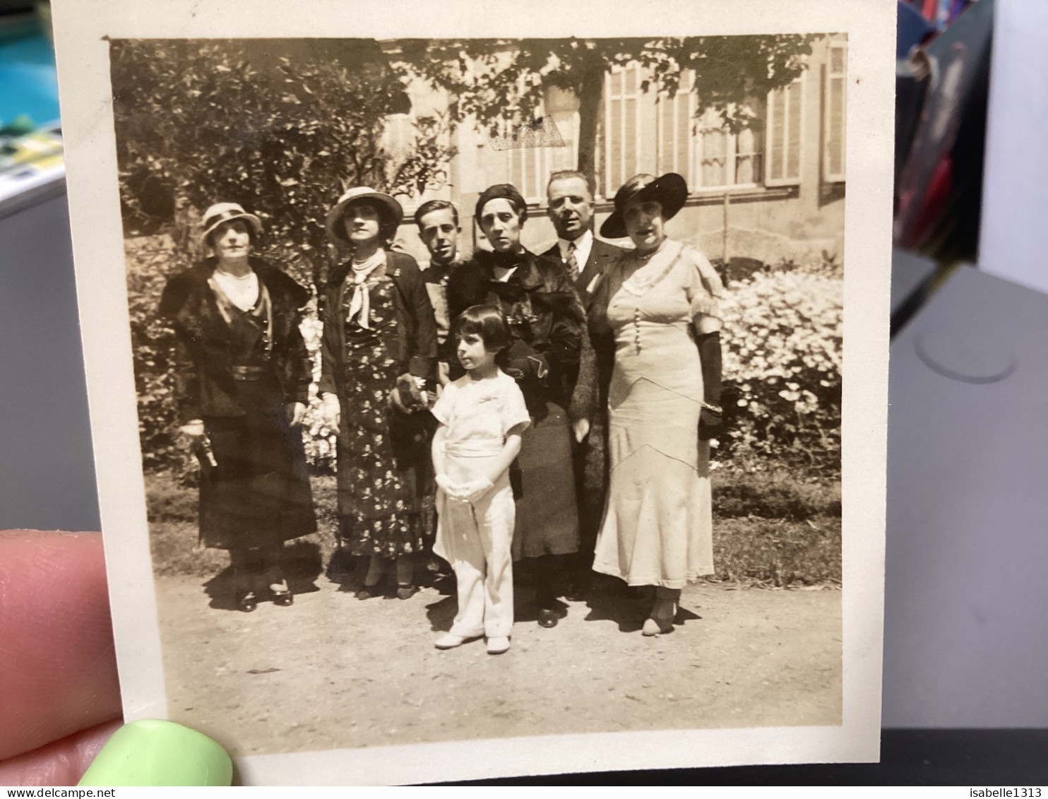 PHOTO SNAPSHOT 1930 Cannes Institution Sainte-Marie, Femme, Bien Habillée, élégante Chapeau, Enfants, En Blanc, Homme - Personas Anónimos