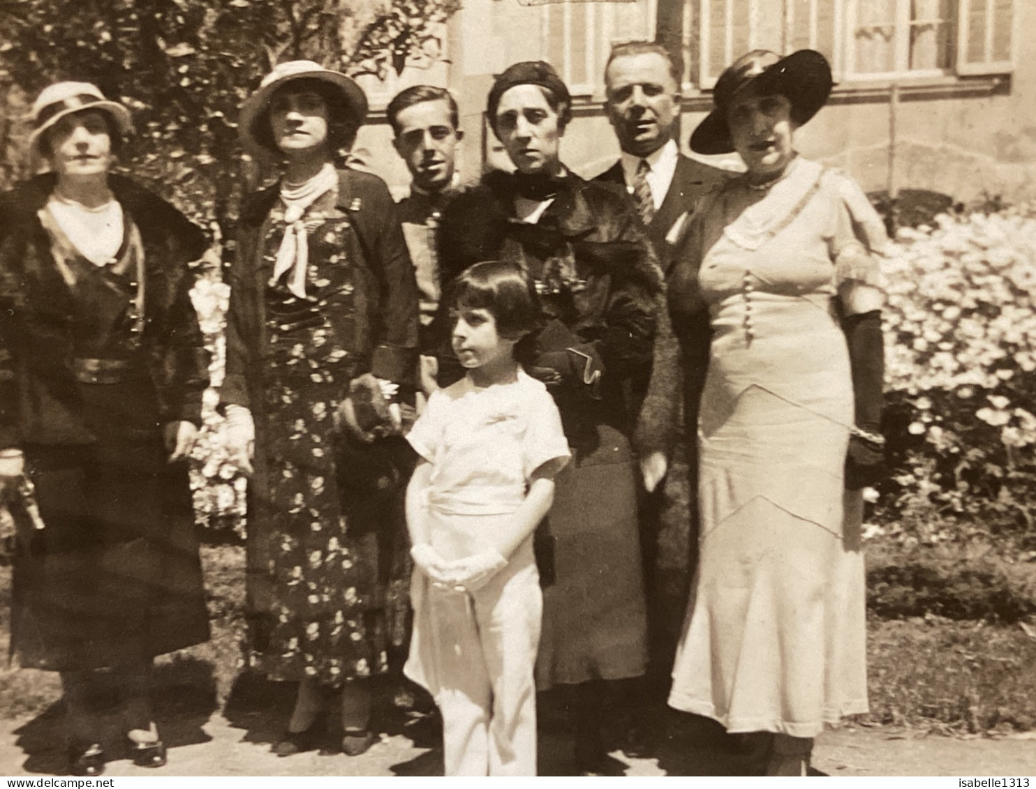 PHOTO SNAPSHOT 1930 Cannes Institution Sainte-Marie, Femme, Bien Habillée, élégante Chapeau, Enfants, En Blanc, Homme - Personas Anónimos