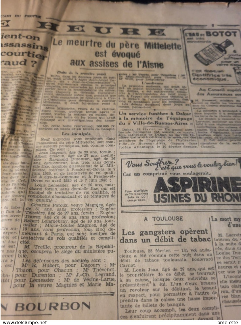 AMI PEUPLE 36 /PACTE SOVIETIQUE CJHANCEL/JAPON SOLDATS MUITINES/ CYS LA COMMUNE MEURTRE/ St NAZAIRE CUIRASSE/ - Otros & Sin Clasificación