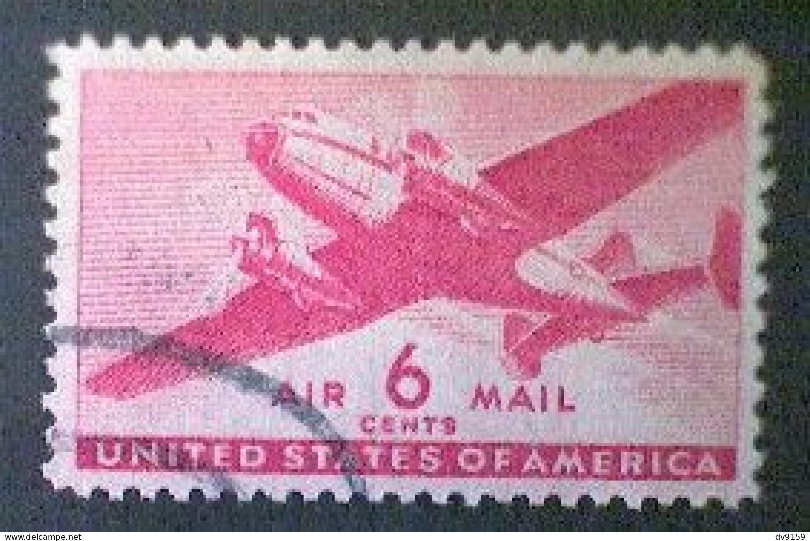 United States, Scott #C25, Used(o), 1941 Air Mail, Transporter Series, 6¢, Carmine - 2a. 1941-1960 Used