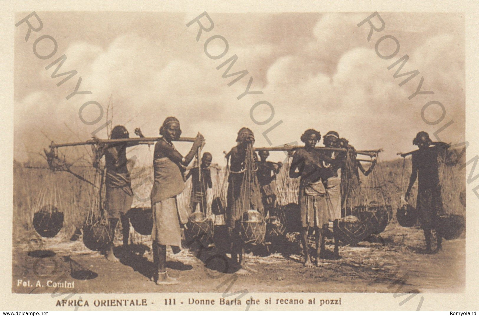 CARTOLINA  C9 ERITREA,AFRICA ORIENTALE-DONNE BARIA CHE SI RECANO AL POZZI-(RIPRODUZIONE)-FORMATO PICCOLO-NON VIAGGIATA - Erythrée