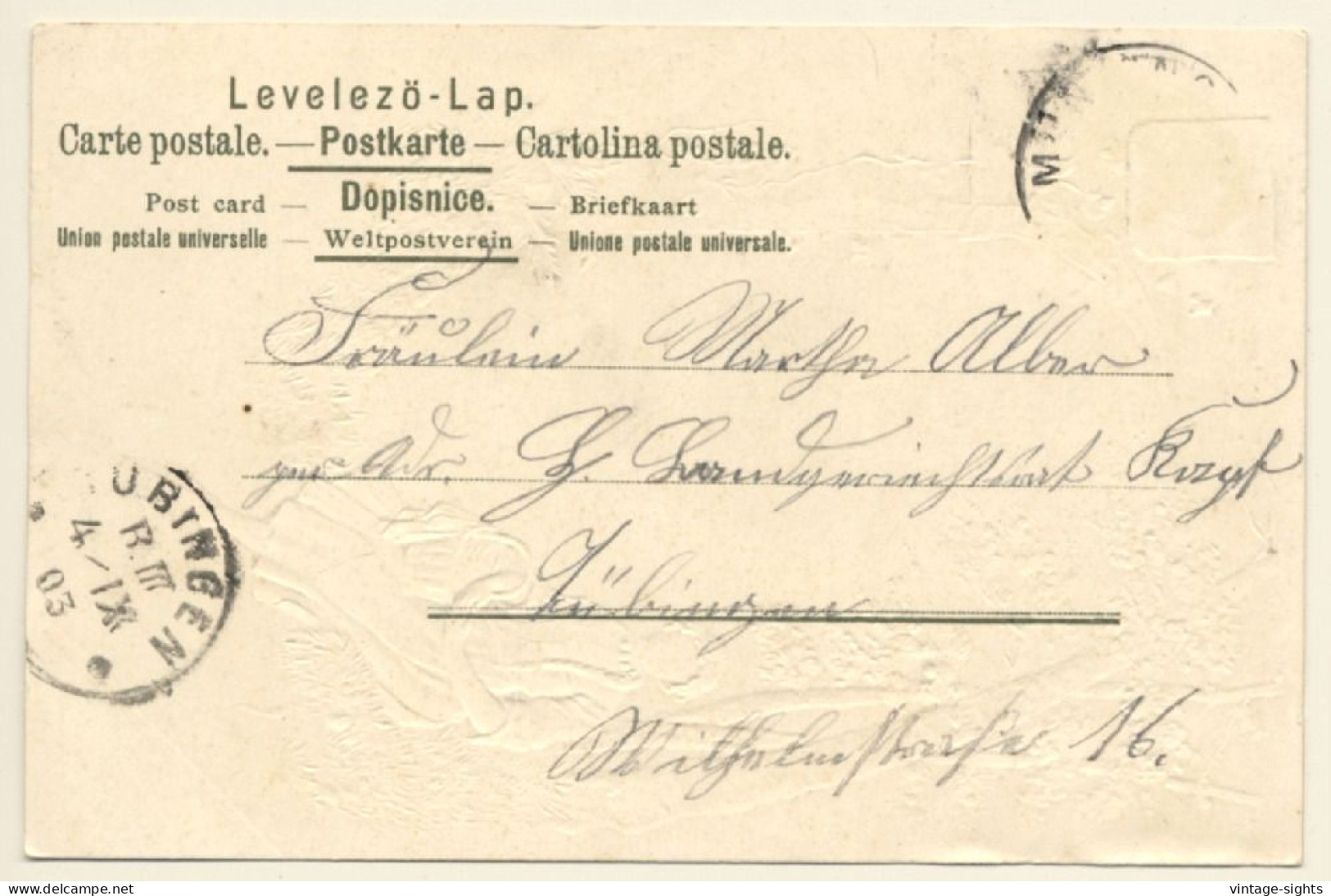 Honau / Germany: Schloss Lichtenstein *5 / 's Bärbele (Vintage PC Litho 1903) - Reutlingen