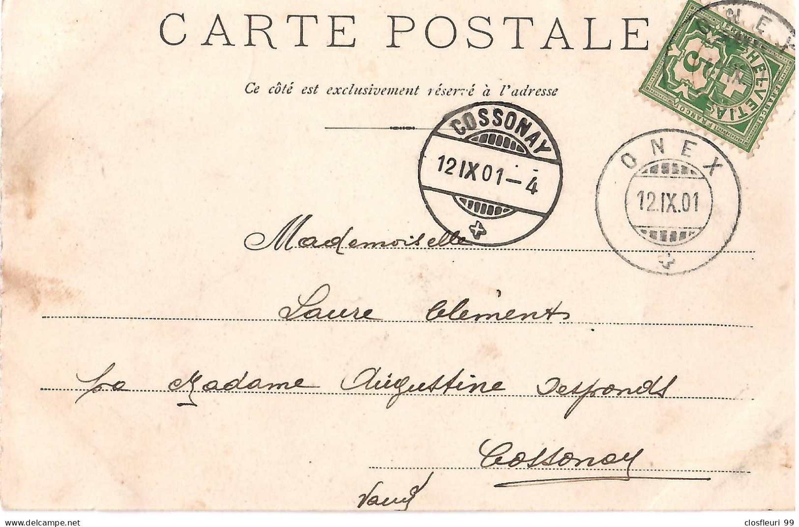 Château De Lancy / C. Précurseur, Obit. Onex 12.IX.1902 / Vue Disparue Aujourd'hui - Lancy