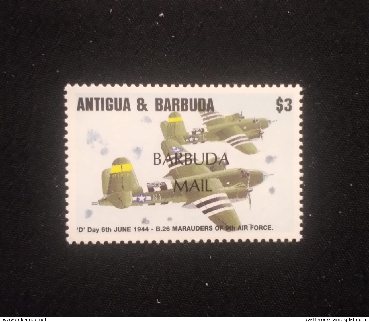 O) 1995 ANTIGUA AND BARBUDA, OLD WAR AIRCRAFT - TWIN-ENGINE BOMBER, MNH - Antigua And Barbuda (1981-...)