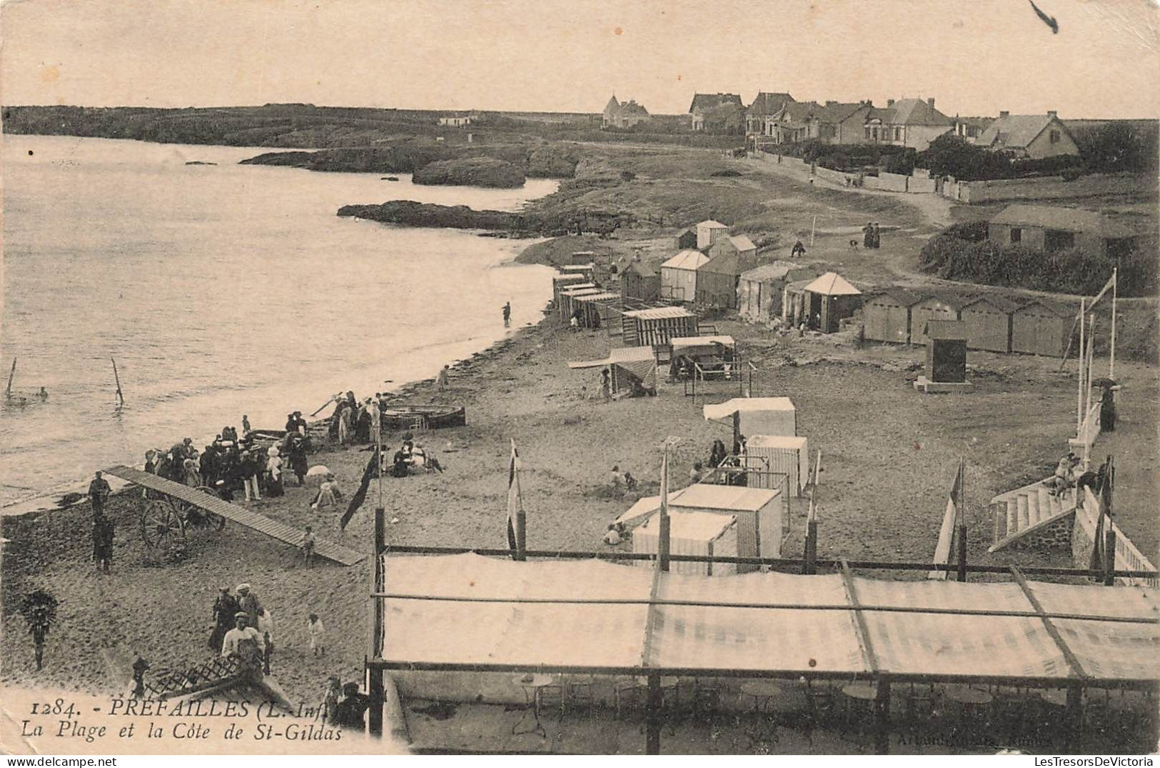 FRANCE - Préfailles (L Inf) - Vue Sur La Plage Et La Côte De St Gildas - Vue Sur La Mer - Animé - Carte Postale Ancienne - Préfailles