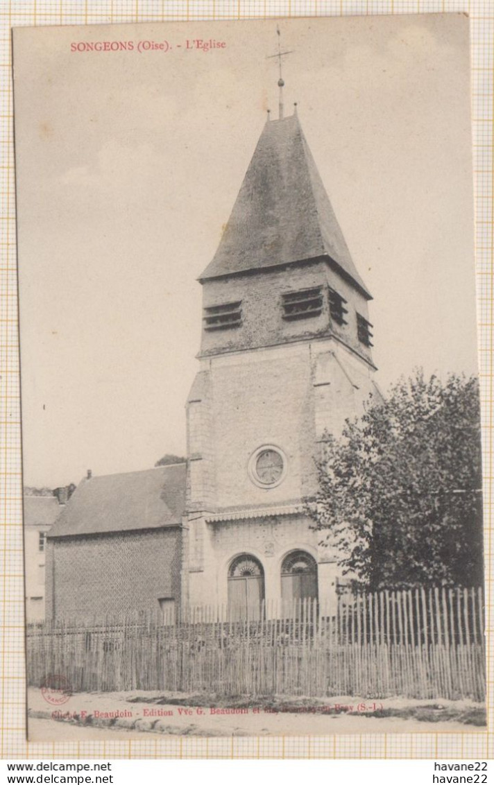 8AK3647 SONGEONS L'EGLISE 2  SCAN - Songeons