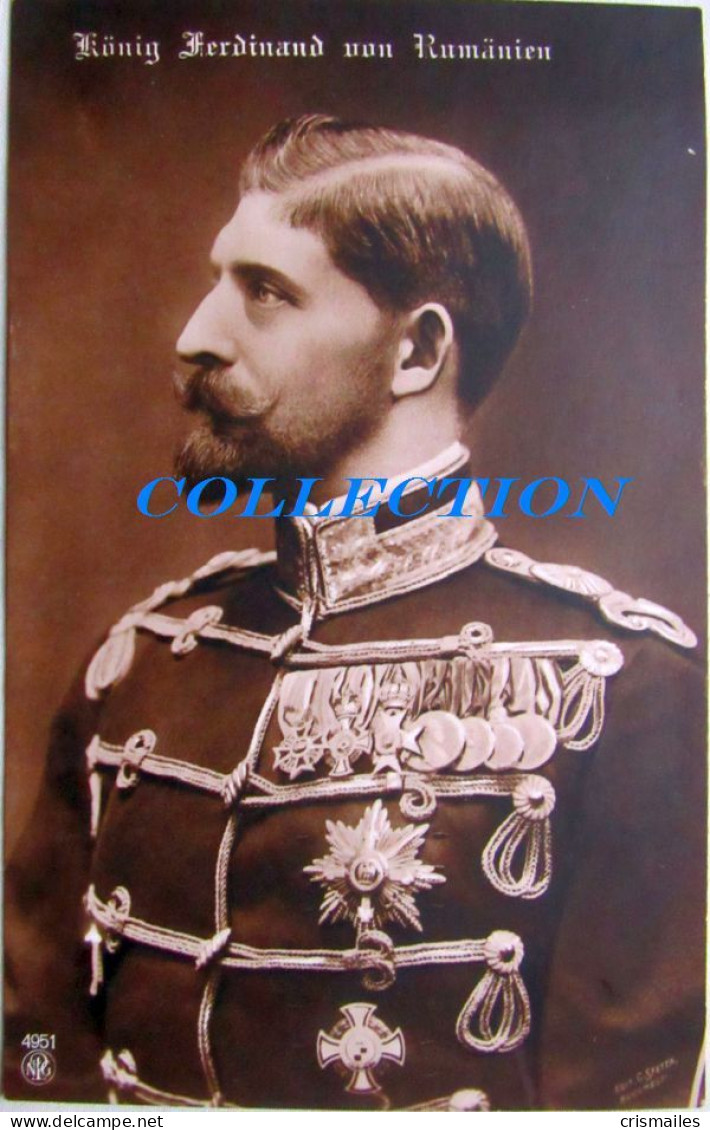 SINAIA 1910 PELISOR, Regele FERDINAND Cu Decoratii, Military Uniform, Clasica Necirculata - Rumania