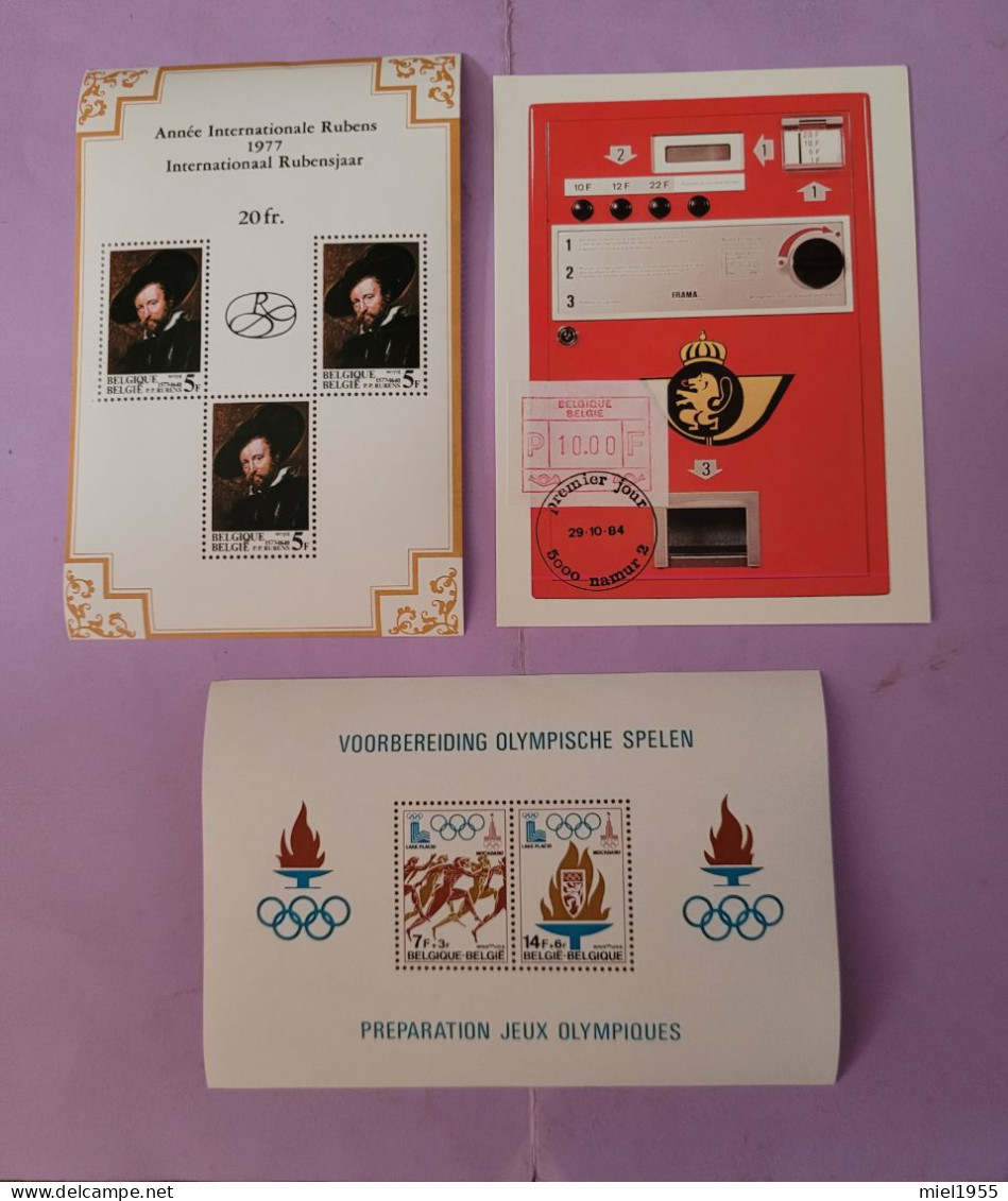 Lot Bloc/feuillet 1977 RUBENS 1978 Jeux Olympiques 1984 FDC - 1961-2001