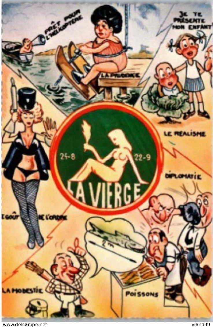 Carte Du Zodiaque. " La Vierge "   Editions Lyna. - Humor