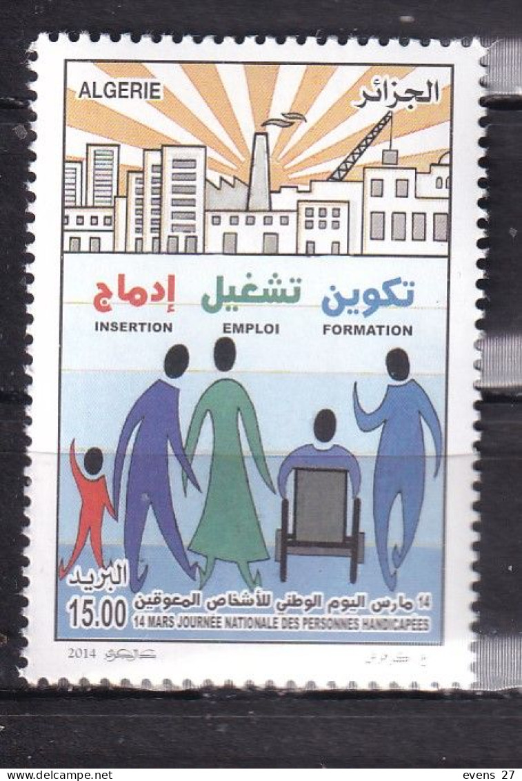 ALGERIA-2014-DAY OF DISABLED-MNH. - Algerien (1962-...)