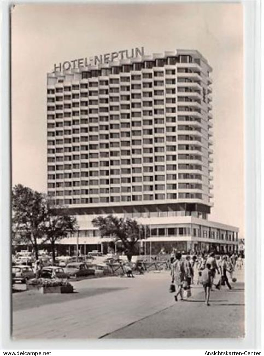 39096305 - Rostock-Warnemuende. Hotel Neptun Gelaufen. Gute Erhaltung. - Rostock