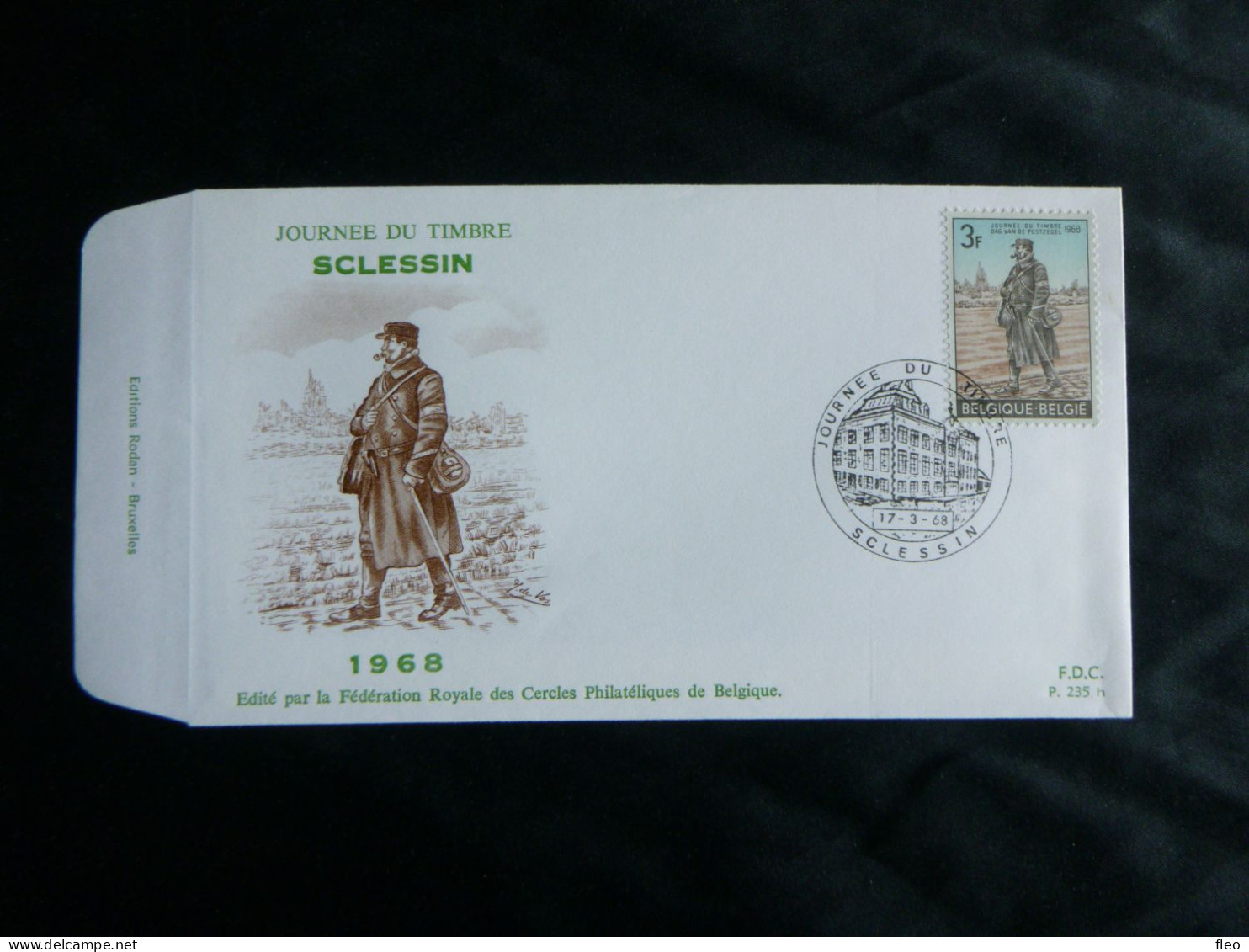 1968 1445 FDC ( Sclessin )  :" Journée Du Timbre / Dag Van De Postzegel 1968 " - 1961-1970