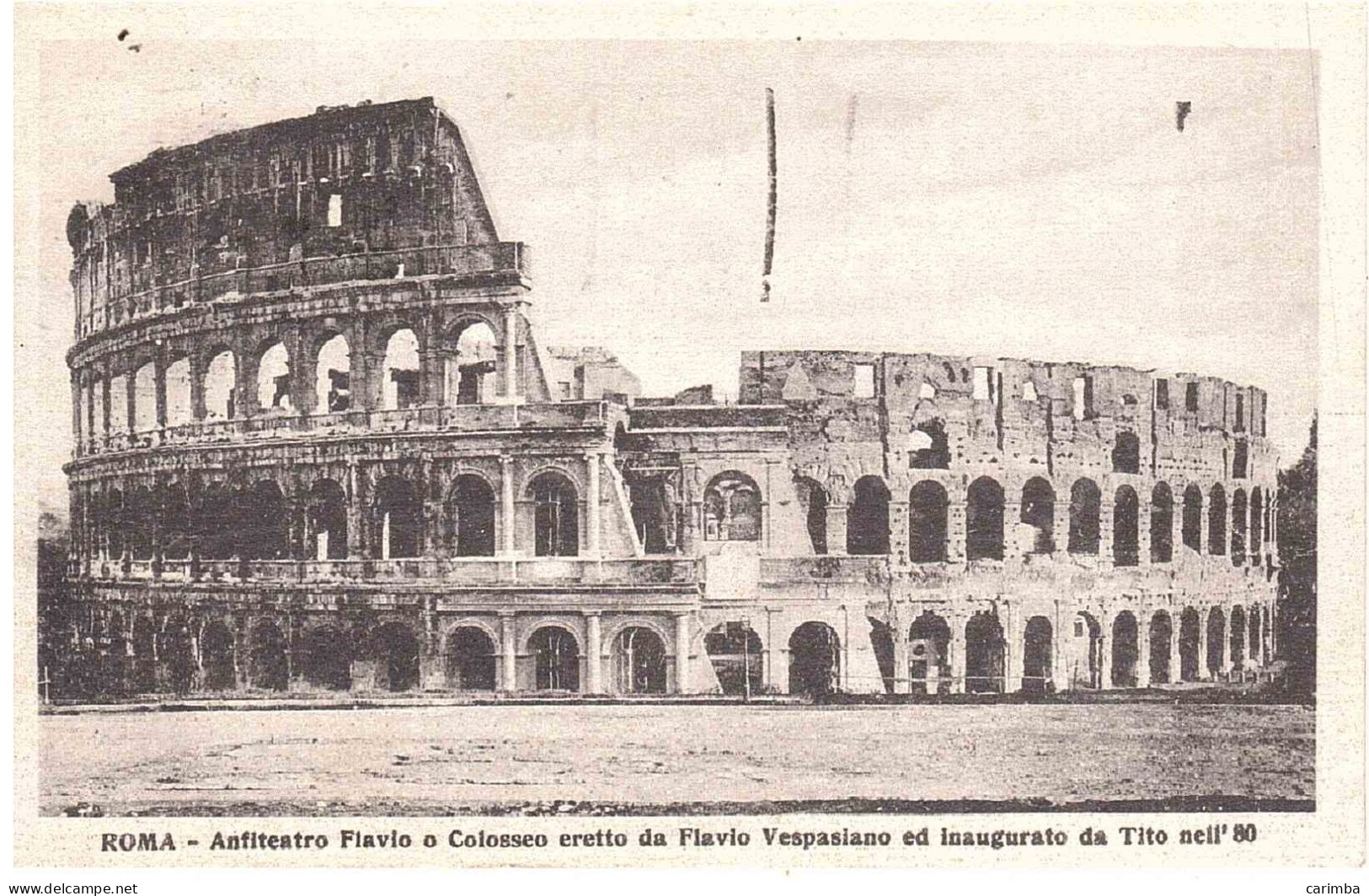 CARTOLINA ROMA COLOSSEO ANNULLO TARGHETTA GRANO - Colosseum